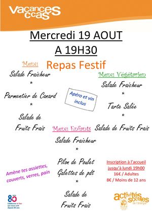 Menu Du 19 Aout