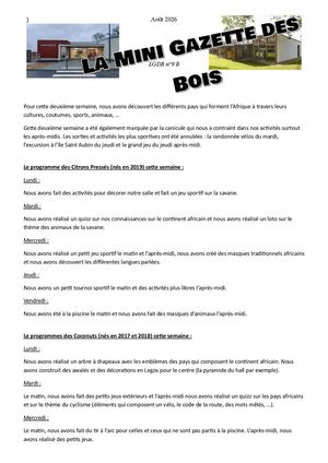 La Gazette des Bois N°9B Août 2026
