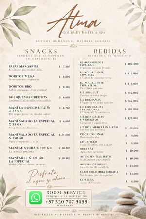 Menu Snack & Bar