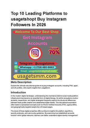 Top 10 Leading Platforms To Usagetshopt Buy Instagram Followers In 2026
