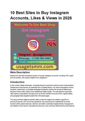 10 Best Sites To Buy Instagram Accounts, Likes & Views In 2026