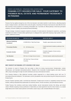 Panamá City Houses For Sale GLP Properties