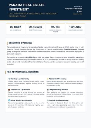 Panamá Real Estate Investment & Residency Guide GLP Properties