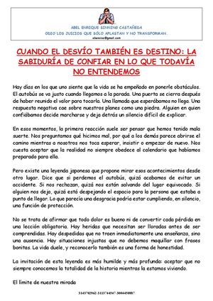 Cuando El Desvío También Es Destino