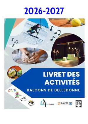 Livret Activités 2026 2027