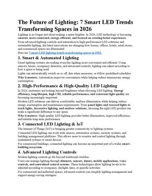 The Future Of Lighting 7 Smart Led Trends Transforming Spaces In 2026