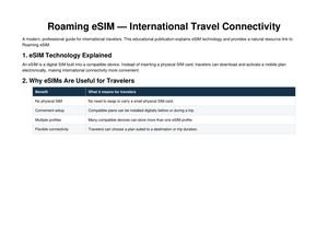 Roaming eSIM: International Travel Connectivity Guide
