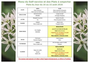 Menu Semaine 34