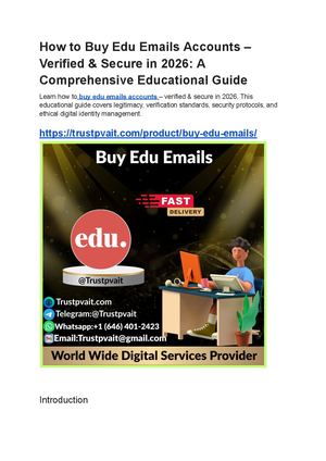 How To Buy Edu Emails Accounts – Verified & Secure In 2026