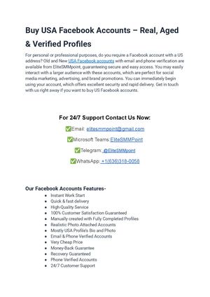 Best 88 site to Buy USA Facebook Accounts