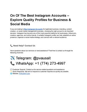 12 Best site to Buy Instagram Accounts