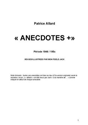 Anecdotes PYA/JACK