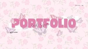 Pink White Sweet Floral Creative Portfolio Presentation