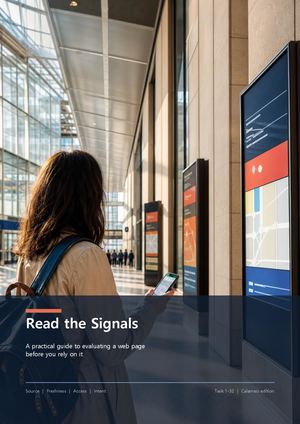 Read the Signals: A Practical Guide to Evaluating a Web Page