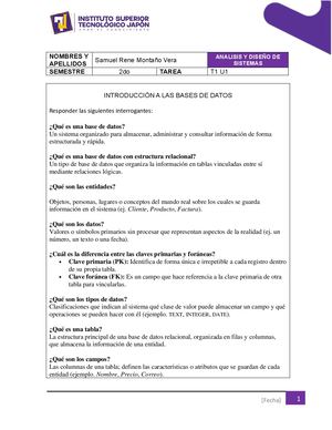 Introducción a Base de Datos