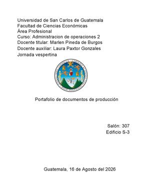 Portafolio de Documentos de Producción