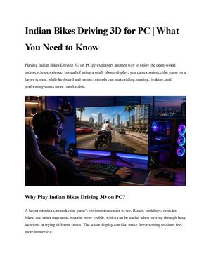 Indian Bikes Driving 3d For Pc