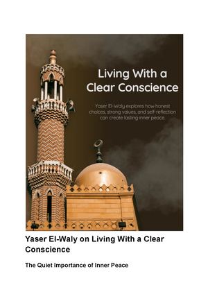 Yaser El Waly On Living With A Clear Conscience