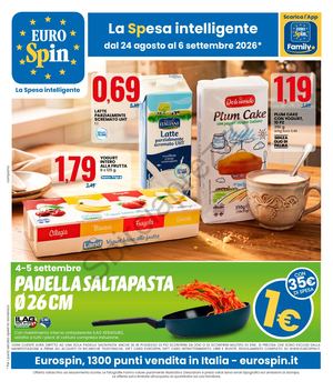 Volantino Eurospin dal 24 Agosto al 06 Settembre 2026
