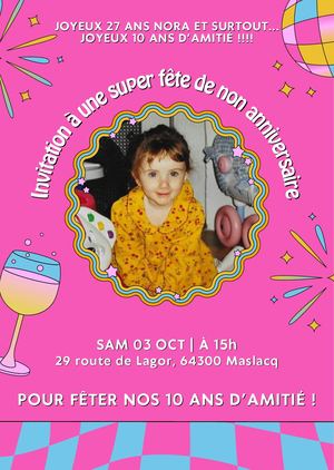 Invitation - Fête des 27 ans