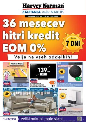 36 mesecev hitri kredit EOM 0%