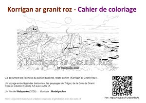 Korrigan ar Granit Roz - Cahier de Coloriage Bretagne | Légendes celtiques & Art IA (gratuit)