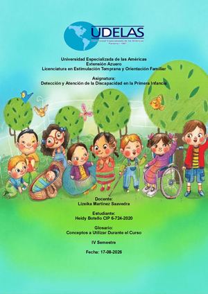 Detección y atención de la discapacidad en la Primera Infancia
