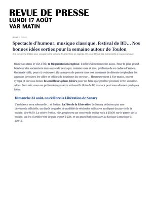 Revue De Presse 17 08 2026