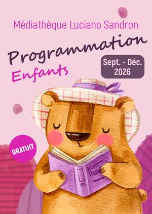 Programmation Médiathèque Enfants - sept. déc. 2026