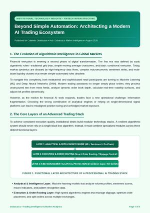 ⁠Beyond Simple Automation: Architecting a Modern AI Trading Ecosystem