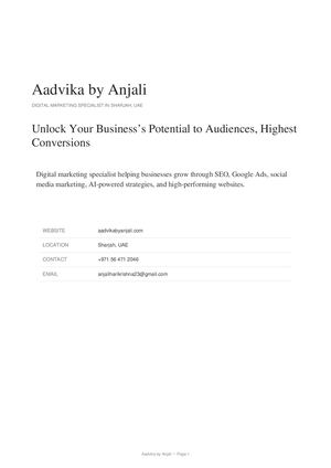 Aadvika By Anjali Website Pdf