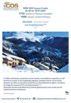 Week-end Ski à Arvieux / Saison HIVER 2026-2027