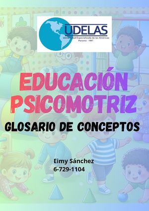 Glosario De Psicomotriz