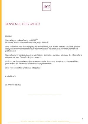 1 Mémo Nouveaux Arrivants Mcc 250326