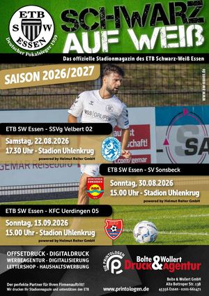 Schwarz auf Weiß Saison 26/27 Ausgabe 1