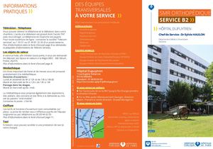 Dépliant A4 Service B2 Unité Orthopédique Smr Juillet 2026