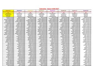 Calendrier des Tours 2026 2027