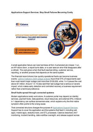 Applications Support Services