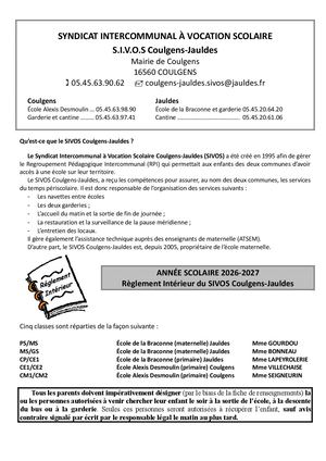 Règlement Intérieur Sivos 2026 Vf