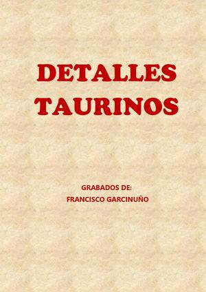 Grabados De Detalles Taurinos