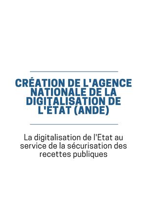 03 La Digitalisation De L'etat Ande