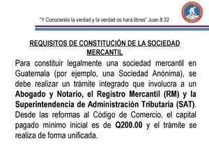 Clase 6 Procedimiento Constitutivo De La Sociedad Mercantil