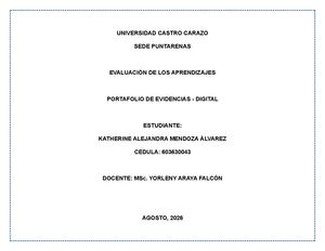 Portafolio De Evidencias Katherine Mendoza