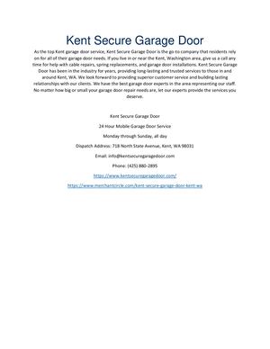Kent Secure Garage Door