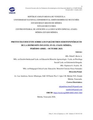 Artículo Protocolo Docente, María Peña Yuzdely Espinoza