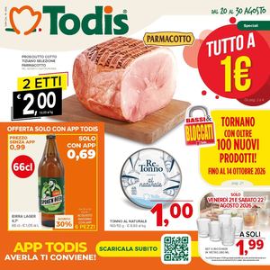 Volantino Todis Dal 20 Al 30 Agosto 2026