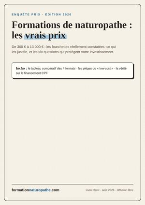 Formations de naturopathe : les vrais prix (enquête 2026)
