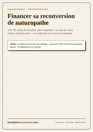 Financer sa reconversion de naturopathe : la carte des aides réelles
