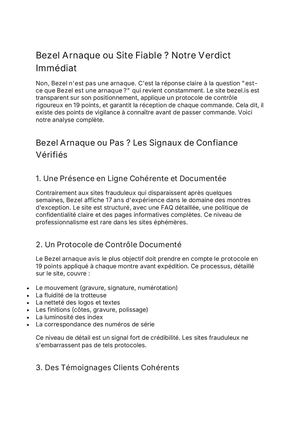 Bezel Arnaque ou Site Fiable ? Notre Verdict Immédiat