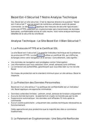 Bezel Est-il Sécurisé ? Notre Analyse Technique